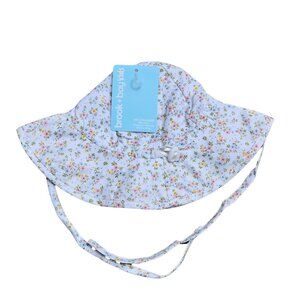 NWT Cotton Sun Hat with Wide Brim for Toddler Girls - 0-8 Months